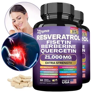 Capsule di estratto di resveratrolo - Benefici Immunità Antiossidanti Salute cardiovascolare Promuove la pelle liscia