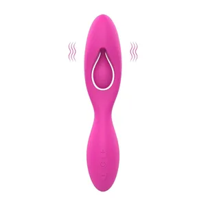 Liquid Silicone Vibrator Powerful Dual 10 Vibration G-Spot Female Dildo Vagina Clitoris Couple Bendable Wearable Couple Sex Toys