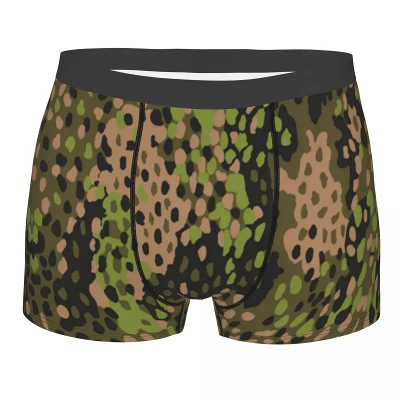 Male Cool WW2 Camo Underwear Germany Arm Military Camouflage Boxer Briefs Stretch Shorts Panties Underpants