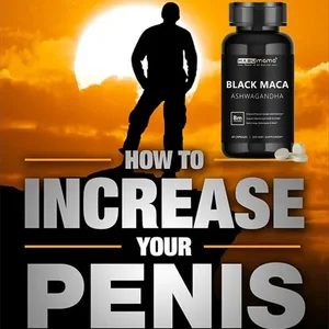 Arrel de maca negra orgànica + suplement d'extracte d'Ashwagandha per a dones i homes Erect Energy Endurance - Píndoles veganes
