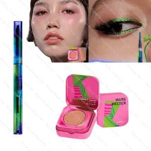 Kaleidos Chameleon Face Eye Makeup Set Gel Eyeliner Pencil Chameleon Eyeshadow Highlighter Chrome Glitter Diamond Powder