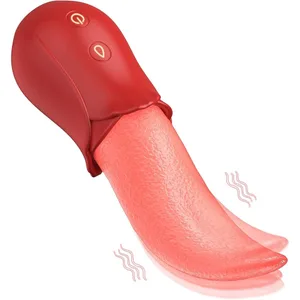 陰蒂震動器成人性玩具女性玫瑰性玩具逼真舌頭震動器舔陰蒂乳頭按摩器