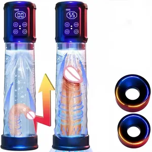 Electric Vacuum Sucking Penis Pump Male Masturbators Penis Enlargement 4 Training 3 Sucking Vibrator Modes Adult Sex Toy for Men