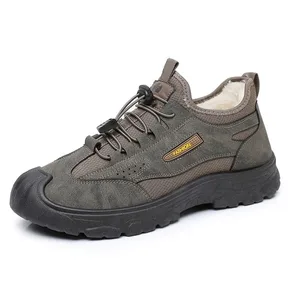 Herren-Winter-Schneestiefel, neue Fleece-gefütterte warme Schuhe, rutschfeste, verschleißfeste Wanderstiefel, vielseitige Papa-Schuhe für Herren