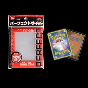 Επιτραπέζιο παιχνίδι 64x89mm Card Sleeve Barrier KMC Clear Pokemon Perfect Size Card Sleeves Trading Cards Fit Standard Διαφανές εξωτερικό