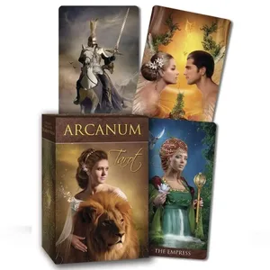 10,3*6 cm full engelsk Arcanum Tarot 78 kortstokk Mystisk spådom Oracle-spillekort Familiefest-brettspill