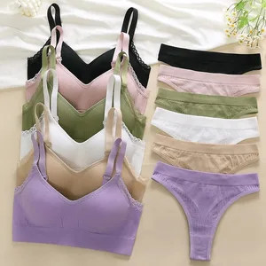[készlet]Női szexi fehérnemű szett Push Up melltartó szett tömör Underwire melltartó mindennapi alsónemű bugyi szett