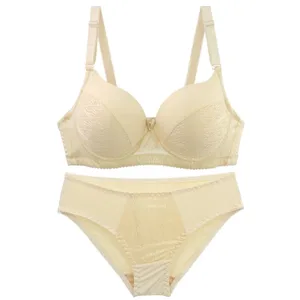 DaiNaFang Seamless Nastavitelný Minimizer Sada podprsenky Prodyšná Push Up Side Support Odolné proti potu Spodní prádlo ABC Cup
