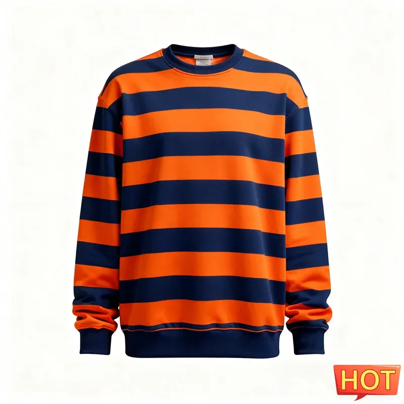 Moda listrado moletom gráfico para homem simples na moda manga longa 3d impresso feio moletom casual pullovers de grandes dimensões