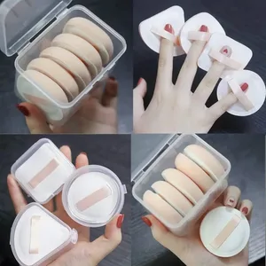 5 stk Rund Firkantet Trekant Form Makeup Svamp Puff Tør Våd Dobbeltbrug Blødt Candy Candy Air Cushion Foundation Powder Puff