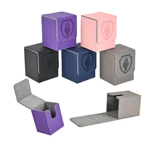 Premium Magnetic Card Deck Box - Ασφαλής βιτρίνα για 110+ κάρτες Παράθυρο οθόνης με ανθεκτικό συνθετικό δέρμα Ιδανικό για Sport Game Car