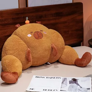 70 cm Croissant ristiselän tukityyny Söpö Capybara Porkkana Paahtoleipä Pehmeä täytetty pehmolelu Sohva Tyyny tuoli Selkätyyny Charm Lahja