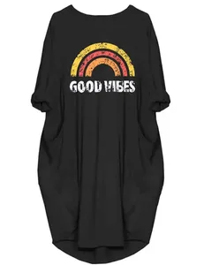 Vestits informals solts amples de màniga curta per a dona de talla gran High Street estil unisex doble butxaca Top de roba exterior solta de gran mida