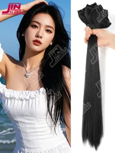 JKL Long Hair Extension Pieces Makatotohanang Volume Boost Invisible Traceless Three Piece Set Asian Synthetic Hair Extension