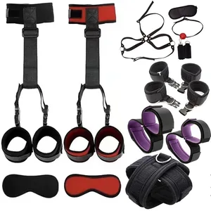 No Vibrator Bdsm Bondage Set Restraint Παιχνίδι Χειροπέδες λαιμό Κολάρο Καρπού Φίμωμα λουράκι Φετίχ σεξ Παιχνίδια για Γυναικεία Ζευγάρια