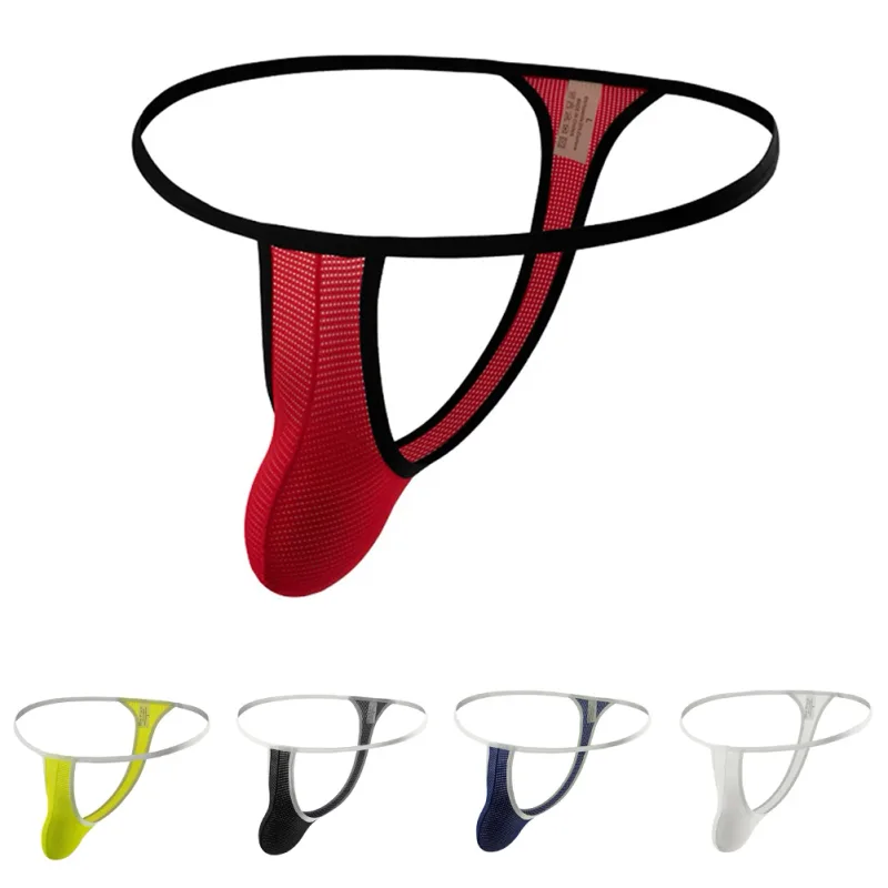 Pakaian Dalam Pria Warna Solid Pakaian Dalam Brasil Sejuk Jaring Seksi Celana Dalam Pria Mainan Seksi Santai Celana Dalam Uniseks Thong G-String