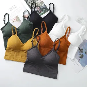 Women Tank Crop Top Seamless Underwear V