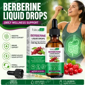 Holmanlabs Berberine Liquid Drops with Ceylon Cinnamon and Bitter Melon Digestive Health Support 1500 Mg Vegan Non-GMO 60 ML