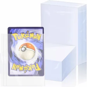 200 пакет пенни картасының жеңдері мөлдір сауда жинағы Pokemon Tcg Yugioh бейсбол ойынына арналған қорғағыш жең ұстағышы