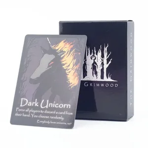 Angol változat The Grimwood Társasjáték 72 db Standard póker 8,8*6,3 cm Kissé stratégiai kártyák családi összejövetelekre