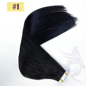 Fita reta de alta qualidade em extensões de cabelo humano 100% extensão de cabelo natural real cabelo remy marrom loiro invisível