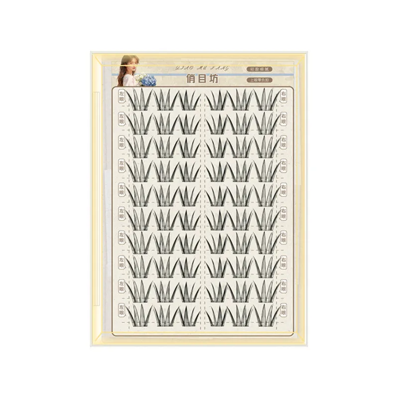 10 Rows Korean Asian Style False Eyelashes Natural Look Lightweight Comic-style Fake Eyelash Para sa Perpektong Pang-araw-araw na Stage Eye Makeup