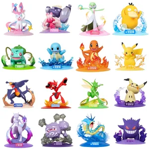 正版寶可夢可動人偶皮卡丘超夢雕像 Gardevoir Sylveon 動漫收藏模型寶可夢玩具禮物