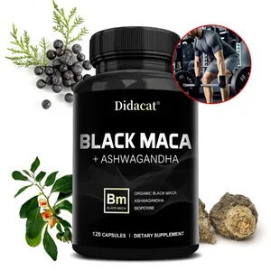 Organiczna Czarna Maca + Ashwagandha - Kapsułki z Czarną Macą o wysokim stężeniu dla mężczyzn Wspierające wytrzymałość i witalność