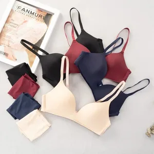 Seamless Bra Set Para sa Babae Underwear Push Up Lingerie Set Wire Free Bra At Panty Set Plus Size M L XL Size Intimate Babae