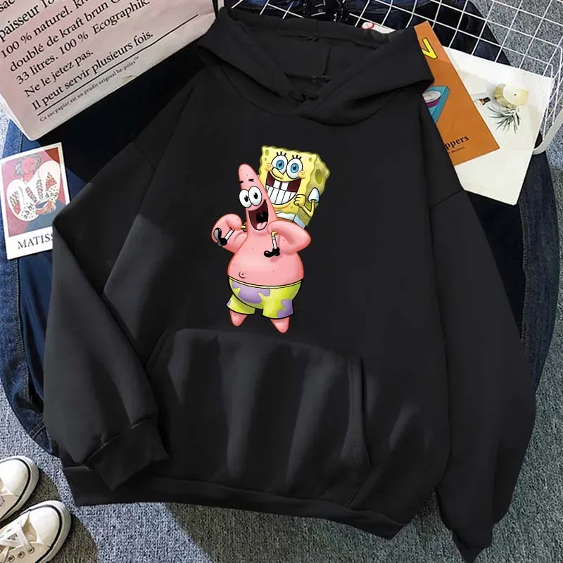 Cartoon Anime SpongeBob SquarePants e Patrick Star Nuove felpe con cappuccio per uomo e donna con cappuccio casual alla moda