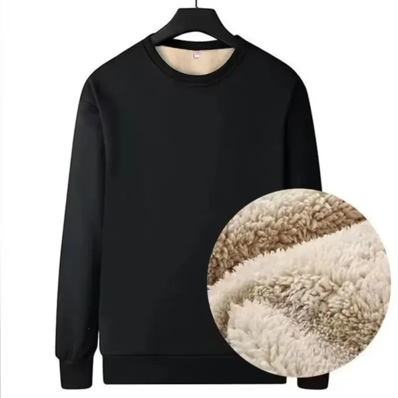 羊羔絨內襯羊毛內襯運動衫加厚保暖保暖寬鬆長袖運動衫秋冬重量