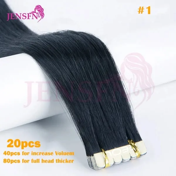 Mini Tape In Hair Extensions 100% Remy Natural Human Hair 16"-26"Inch Straight Seamless PU Skin Weft Tape Ins For Salon