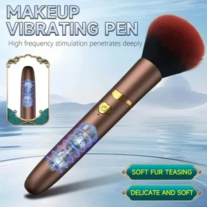Brosse de maquillage électrique à vibrations à 10 vitesses, brosse cosmétique Rechargeable par USB pour poudre liquide, correcteur de fard à joues