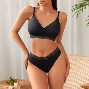 2026 Perizoma e reggiseno da donna Mutandine senza cuciture in due pezzi Intimo da donna Set di mutandine sportive senza ferretto elastico morbido
