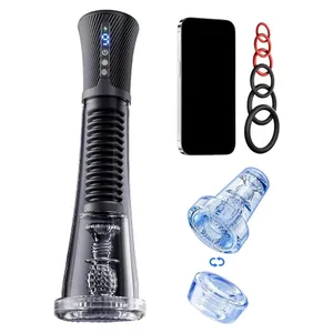 App Control Male Personal Massager Multi-frequency Vibration Strong Suction Portable Rechargeable Airplane Cup Sex Toy