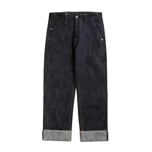 Red Tornado 18oz Jeans Selvedge Jeans soltos e retos, calças jeans cruas e pesadas
