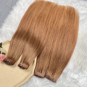 #30 Color recte Invisible Clip sense costures en extensions de cabell Clip de PU Ins 7pcs/set 100g 100% cabell humà verge cru Cap complet