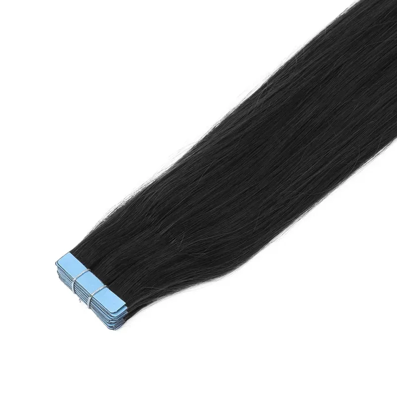 Tape in Extensions Human Hair Natural Seamless Tape in Hair Extensions Skin Weft PU Tape On Hair 20 PCS 12"-20" 50G/Pack