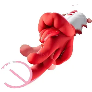 G Spot Vibrator Mainan Seks Wanita - Mainan Dewasa Penggetar Lidah dengan 10 Menjilat Lidah dan 5 Ayunan Berirama & Mode Pemanasan untuk Puting Klitoris & Anal, Mainan Seks Mawar Mainan Lidah untuk Permainan Pasangan Wanita