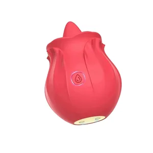Rose Shaped Vibrator Body-Safeซิลิโคนเพศของเล่นสำหรับผู้หญิงกันน้ำชาร์จMulti-Speedการสั่นสะเทือนผู้ใหญ่รอบคอบของขวัญ