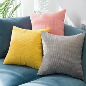 Solid luksus firkantet pudebetræk 30x50/40x40/45x45/50x50 cm Blødt dekorativt pudebetræk til Sofa Car Home