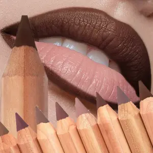 Matte 8-colors Lip Liner Pencil Lip Contour Lipstick Pen Nude Brown Lipstick Pencil Natural Lasting Waterproof Lipliner Makeup