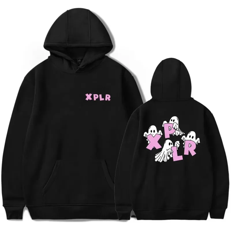 Xplr - Moletons de manga comprida com capuz masculinos e femininos unissex streetwear estilo hip-hop estampa fantasma Sam's e Colby Merch