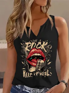 Streetwear Hip Hop Rock Punk Camiseta de tirants sense mànigues Samarretes d'armilla amb coll en V Samarretes de dona Samarreta de coll en V Tops gòtics d'estiu