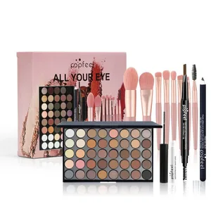 Conjunto de combinação de sombra de olho de 40 cores Ferramentas de maquiagem para iniciantes Solução de beleza perfeita Presentes para o dia dos namorados