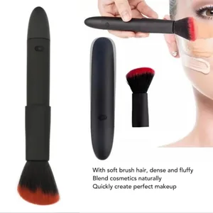 Brosse à poudre libre électrique 10 vitesses Vibration brosse de maquillage rapide Blush outils de brosse de maquillage multifonctionnels rechargeables