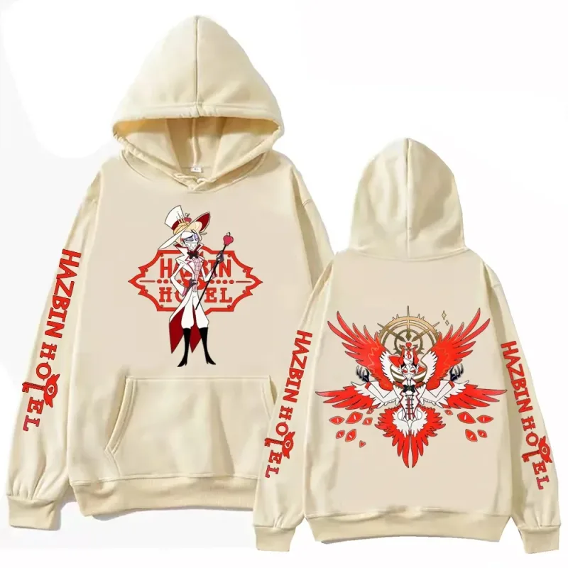 2026 Hot Movie Hazbin Hotel Lucifer Morningstar Hettegenser Mann Kvinne Harajuku Sweatshirt Hettegensere High-hend Luksus hot produkt Unisex