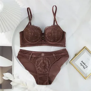 French Sexy Lingerie Underwear Lace Push Up Bra and Panties Set Beautiful High Quality Women Intimates New Arrivals