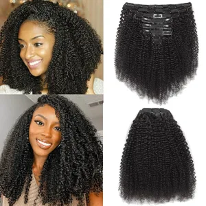 Afro Kinky Curly Clip in Hair Extensions