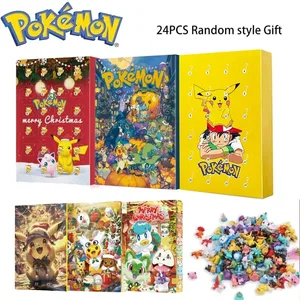 24 Cái/bộ Pokemon Giáng Sinh Ra Đời Lịch Dễ Thương Pikachu Charizard PVC Nhỏ Anime Hình Bất Ngờ Hộp Sinh Nhật Quà Tặng Halloween